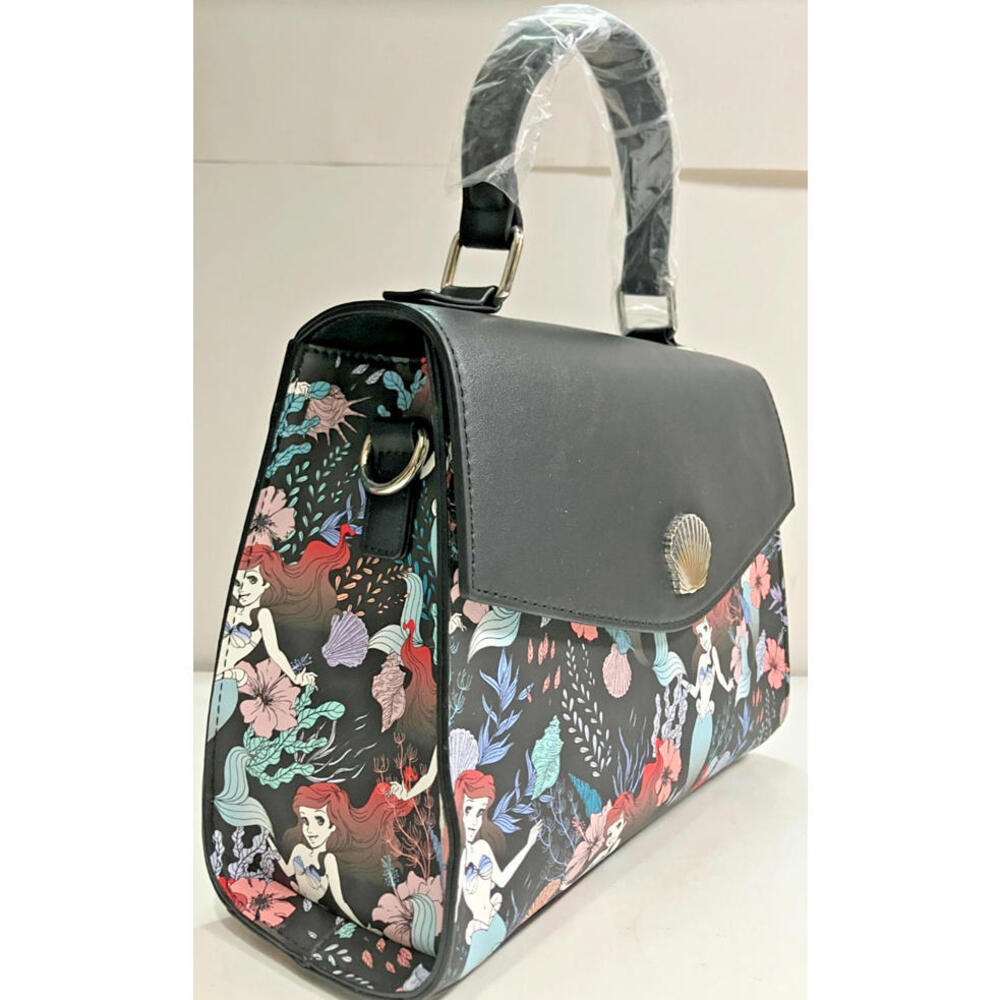NEW Loungefly Disney Little Mermaid Ariel Allover Print Crossbody Satchel w TAGS - Picture 7 of 9